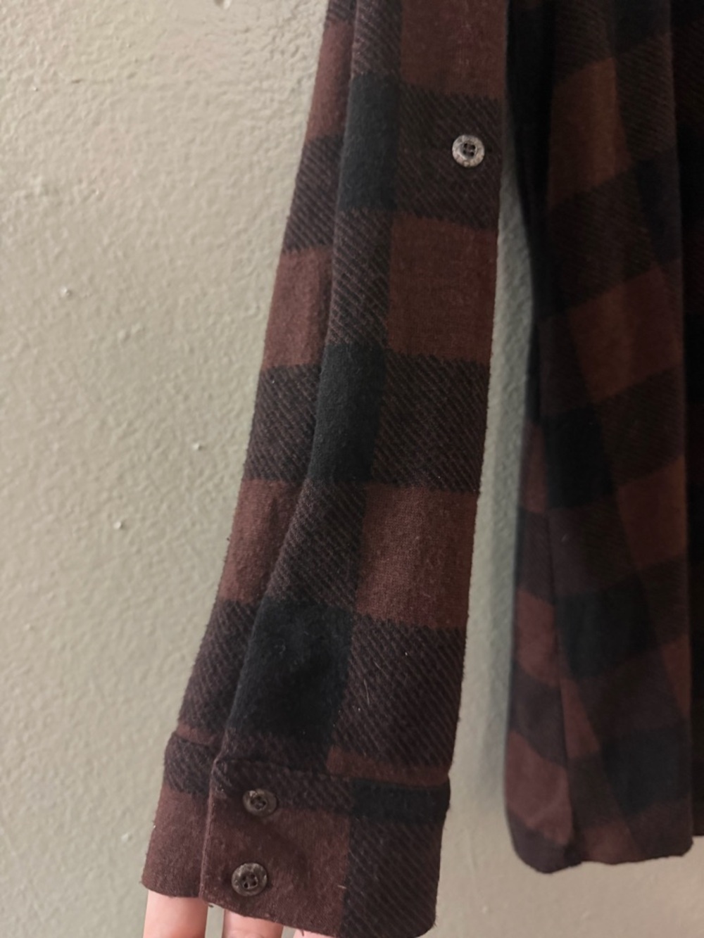 Soft Surroundings Brown Buffalo Plaid Cozy Knit Tunic Top Petite XL - Picture 4 of 11